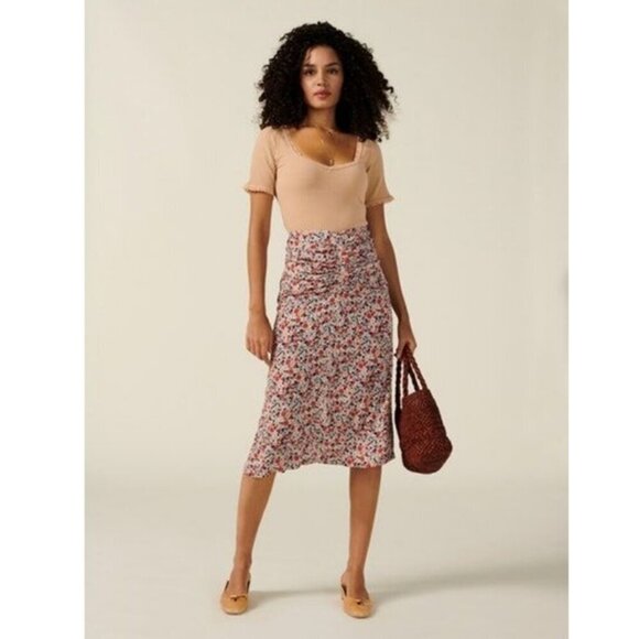 💕ROUJE💕 Constance Skirt ~ Rosier Rouge FR 40 = US 8 - Picture 2 of 14